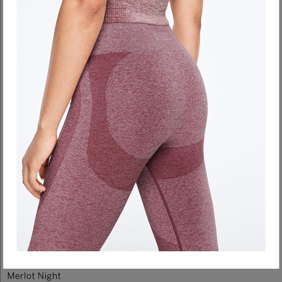 Merlot Night Seamless Leggings V.S PINK - Picture 2 of 6